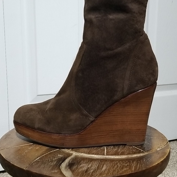 Steve Madden Brown Suede Knee High Boots - Picture 3 of 8